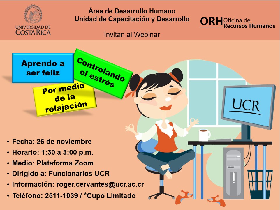 Webinar ‘Aprendo a ser feliz controlando el estrés por medio de la relajación’