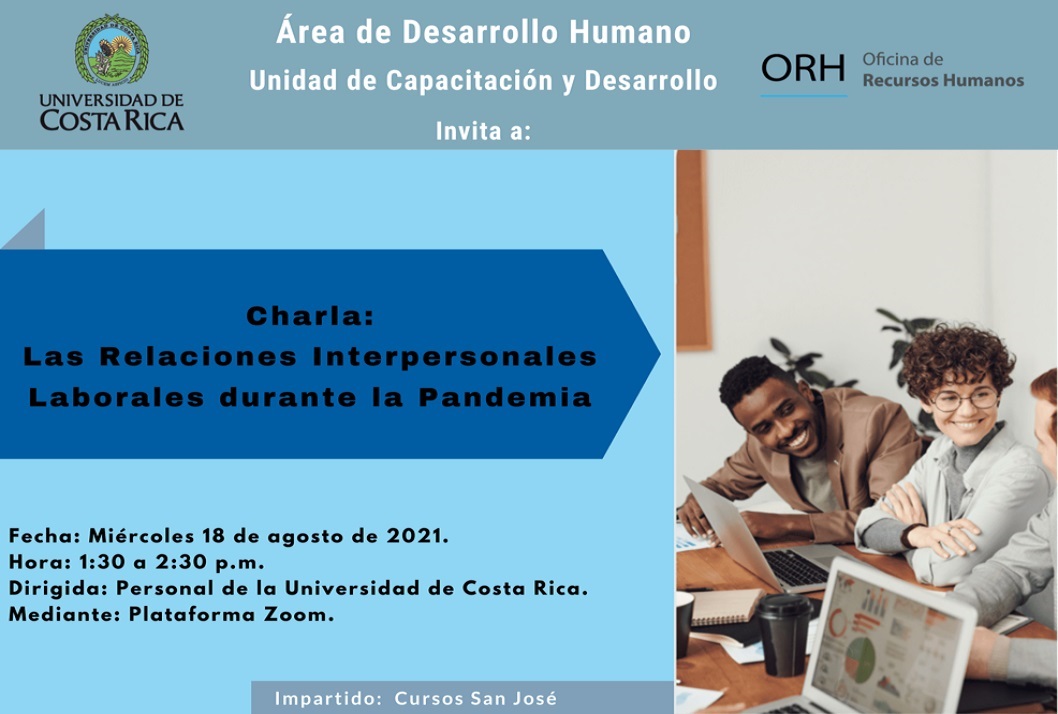 Charla: Las relaciones interpersonales laborales durante la pandemia