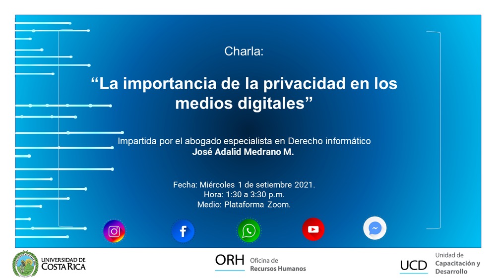 Charla: La importancia de la privacidad en los medios digitales