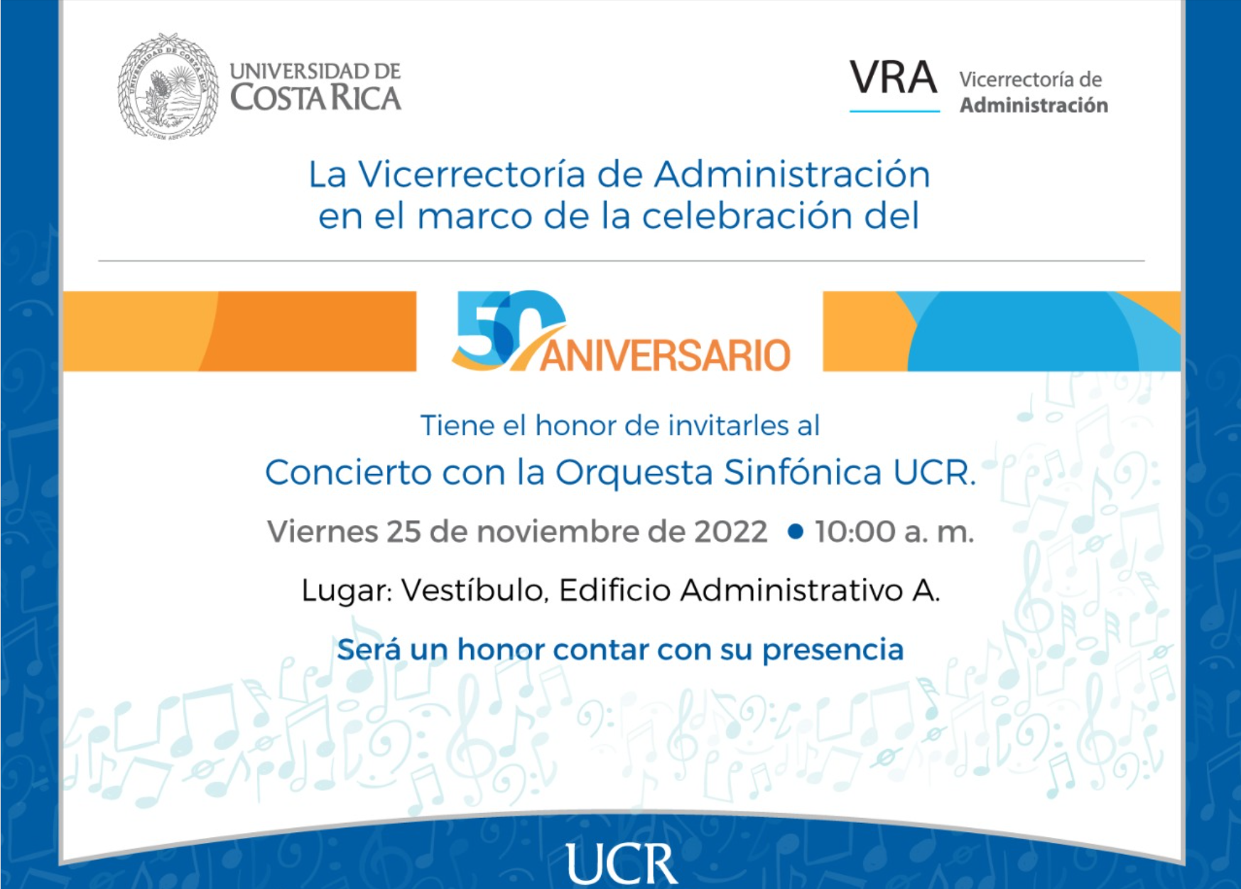 Concierto con la Orquesta Sinfónica de la Universidad de Costa Rica