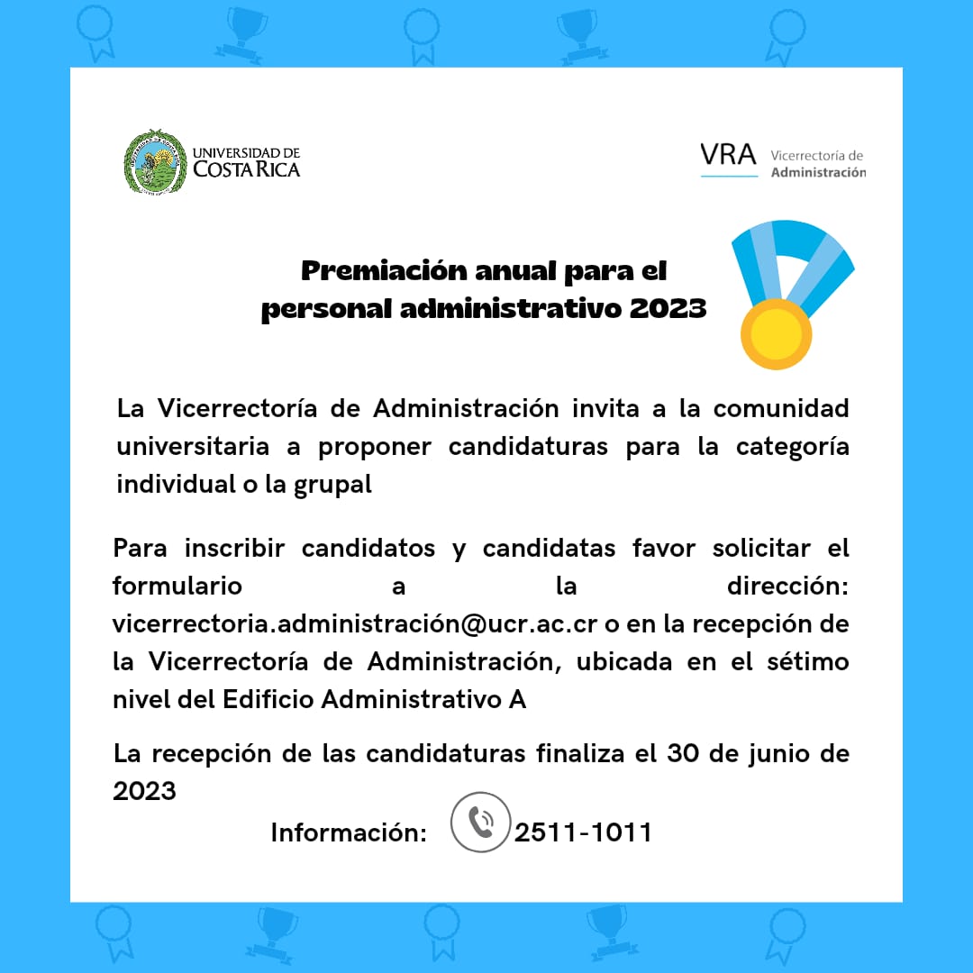 Invitación a inscribir postulaciones para reconocimiento a personal administrativo 2023