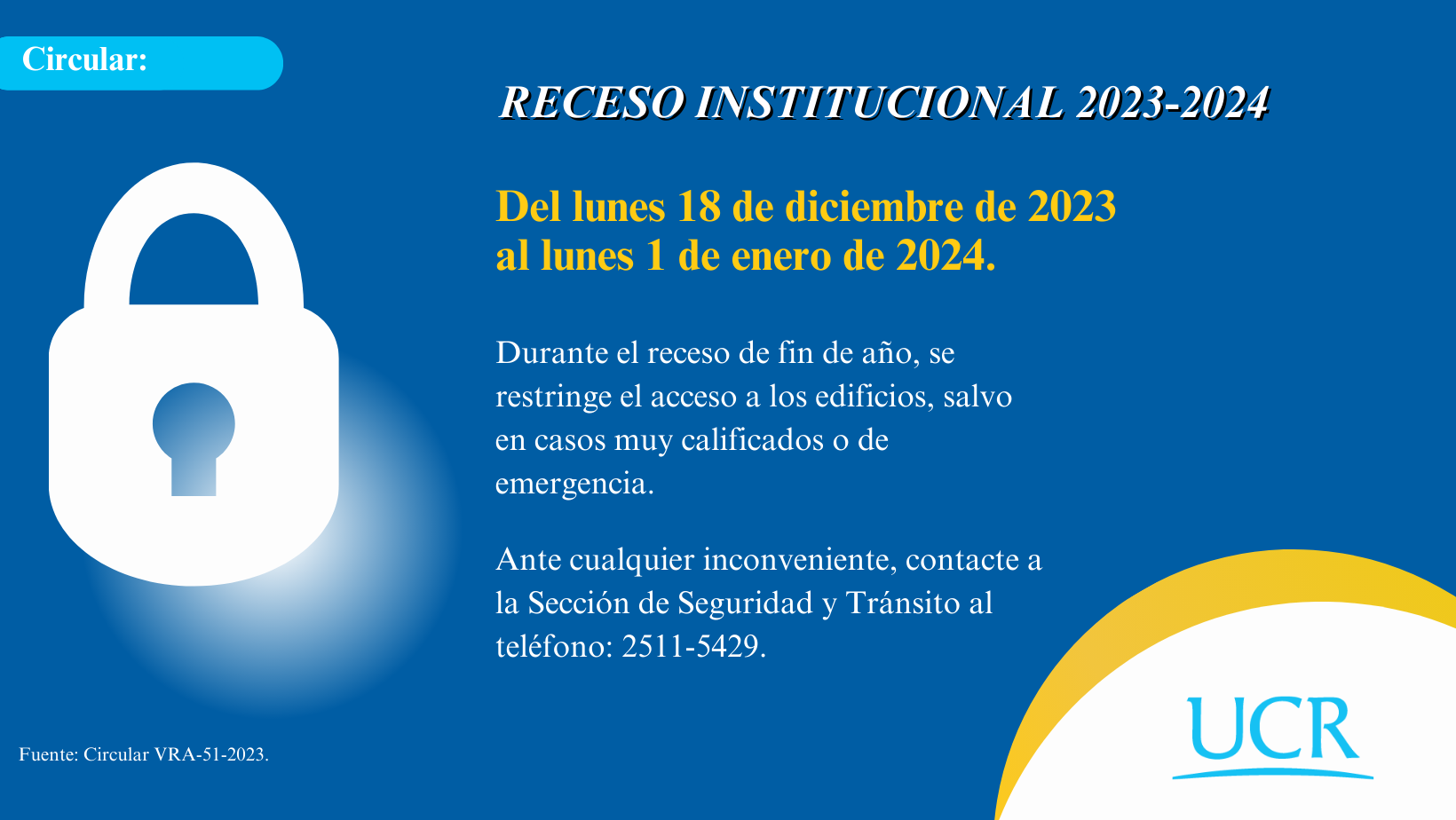 Receso institucional 2023-2024