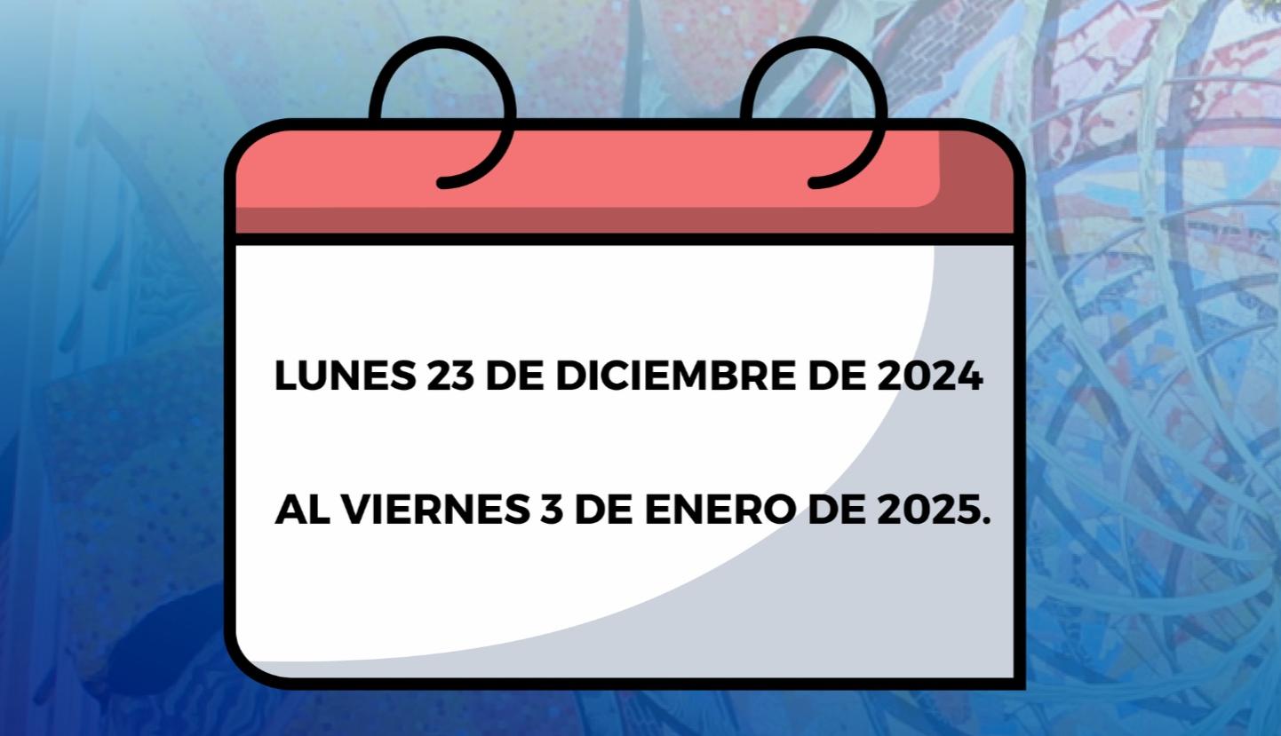 Receso institucional de fin y principio de año 2024-2025